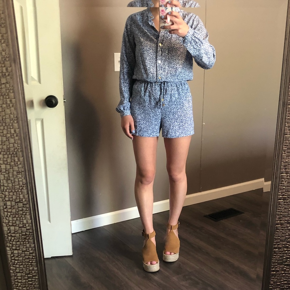 Michael Kors floral long sleeve romper